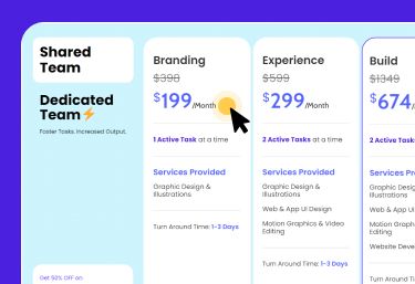 Select a pricing plan based on your need